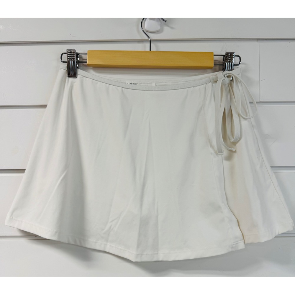 Zella White Wrap Front Athletic Skort Side Tie Tennis Golf Skirt Womens Small